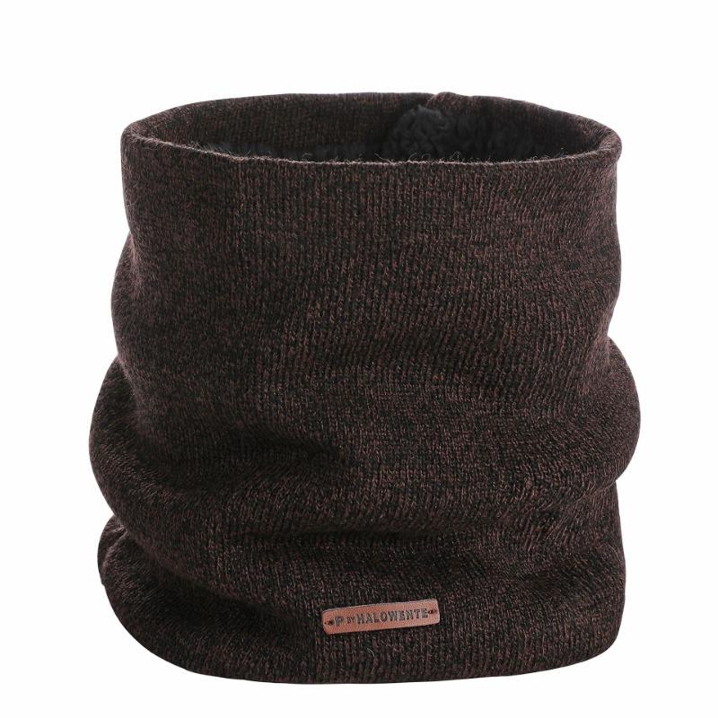 Winter double-layer velvet scarf men's and women's outdoor pullover to keep warm adult knitted neck cover thickened
