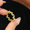 Fashion Light Luxury Commuter Classic Exquisite Temperament Full Diamond Phone Wire Winding Ring Design Sense Zircon Ring Woman