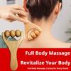 Wooden Roller Massager Therapy Body Massager Face Shoulder Neck Hand Push Rolling Massager Body Soothing Relaxing Massage Tools