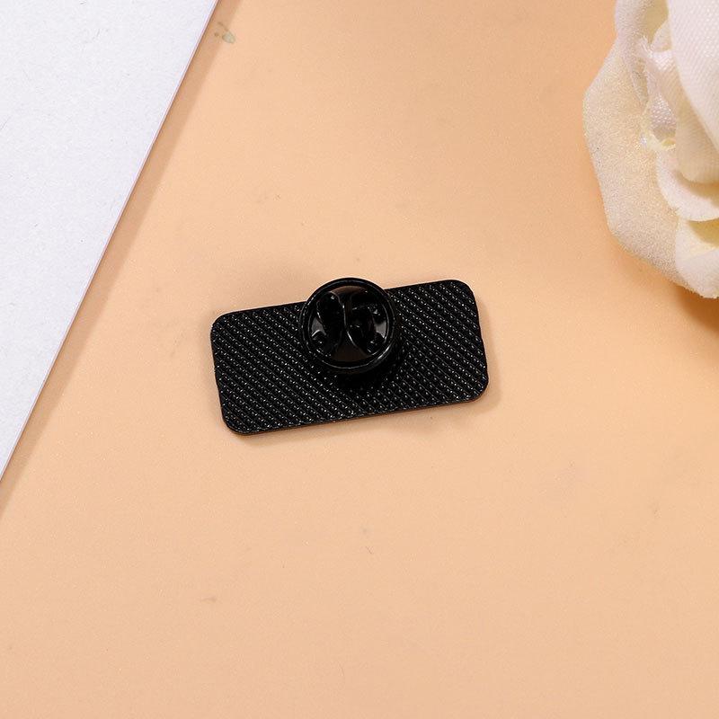 Cartoon Enamel Alloy Brooch Alphabet Paint Brush Battery Shape Cute Badge for Backpack Clothes Decoration Fashion Accessory