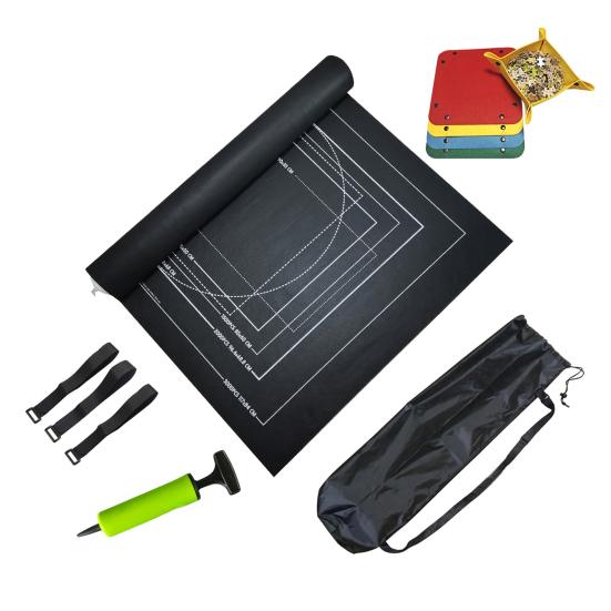 

Коврик-рулон для пазлов Большая вместимость Складная конструкция Износостойкий коврик-пазл Saver с набором фиксирующих ремней чёрный