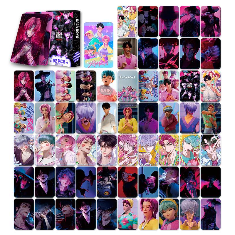 92Pcs Anime Kpop Demon Hunters Stickers Photo Card Saja Boys Photocard For Fans Collection Postcards Gifts