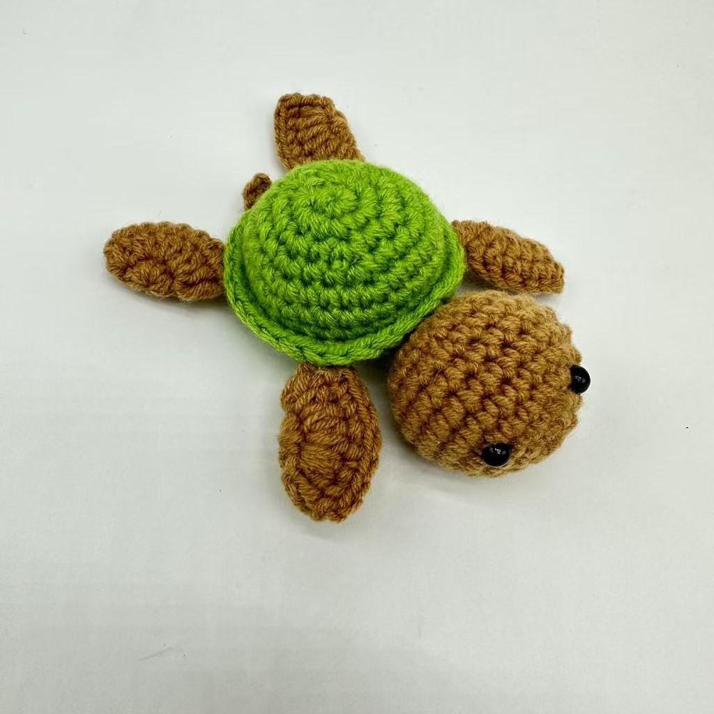 Handmade Crocheted Turtle Doll Home Room Decoration Funny Emotional Support Knitted Sea Turtle Plush Ornament Christmas Gifts