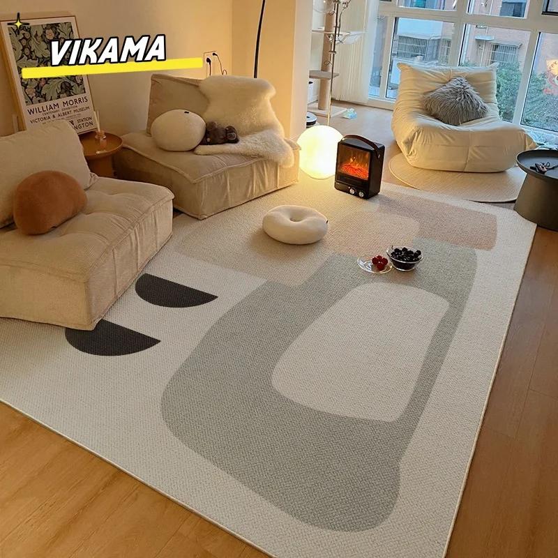 Moderno soggiorno semplice tappeto interamente coperto divano tavolino da tè resistente all'usura antiscivolo facile da curare tappeto in finta cashmere