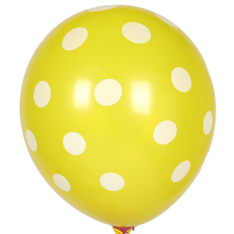 12 Inch Colorful Latex Balloon Birthday Camping Party Children'S Day Polka Dot Print Thickened Balloon