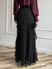 Di Yun Women's European & American Polka Dot Lace Long Skirt - Casual Holiday Fashion for Autumn/Winter 2025