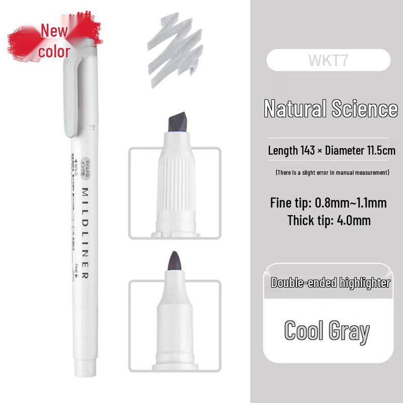 New Japanese Zebra Fluorescent Double-Ended Pens - Gentle Light Color Series for Students & Planners