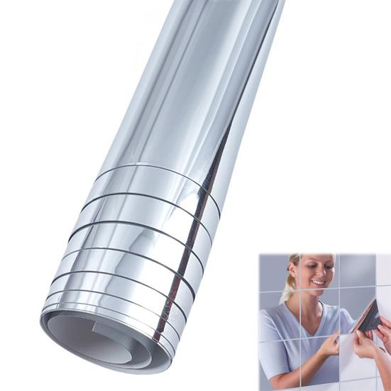 100/200CM Yumuşak Duvar Aynası Su Geçirmez Kendinden Yapışkanlı Tam Gövde Ayna Levhası Kırılmaz Oturma Odası Yatak Odası Banyo Dekorasyon Ayna Sticker