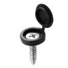 Screw Cap Covers Plastic Decorative Protective M5 Hole for Self Tapping Screws Furniture Closet Black