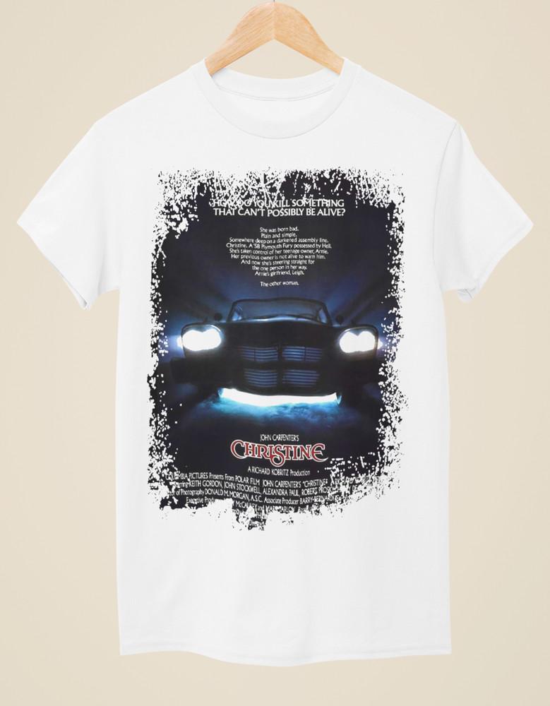Christine - Movie Poster Inspired Unisex White T-Shirt Unisex T-Shirt XXXL