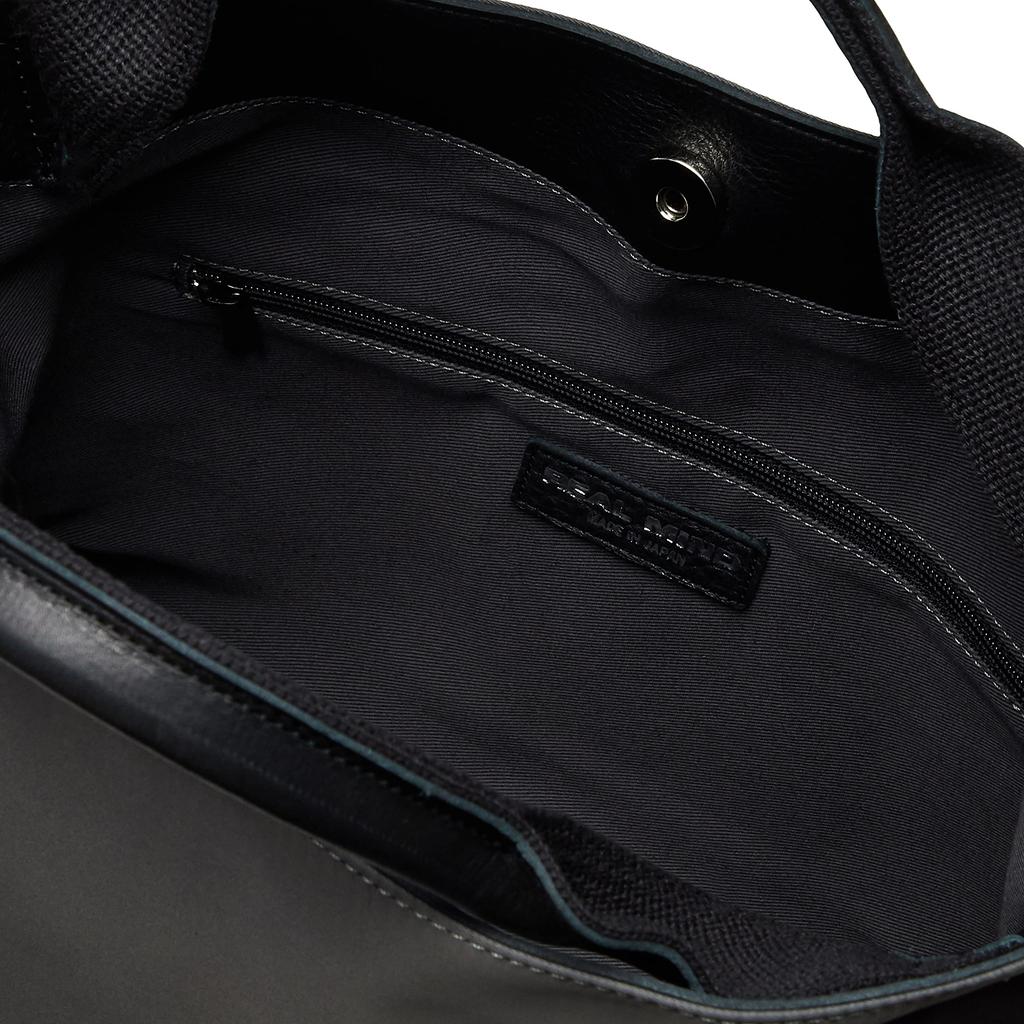 Real Mind 2-Way Shoulder Bag (220012-04) by Weilner, Made with Premium Eco-Friendly Cowhide and Eco-Nylon, Light Gray, for Women