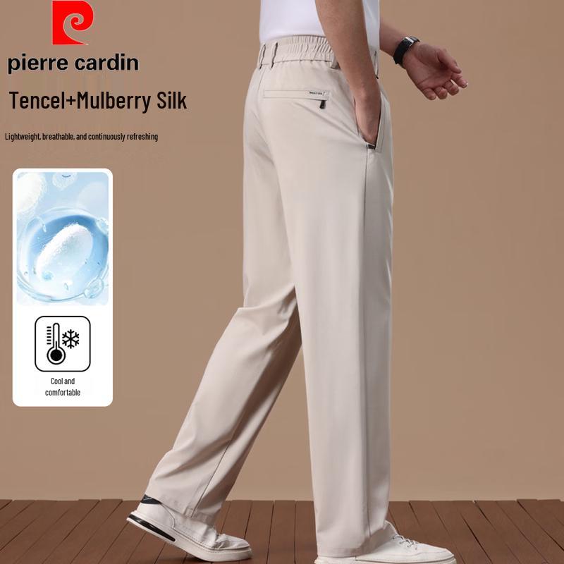 Pierre Cardin Men s Summer Thin Silk Blend Casual Pants L