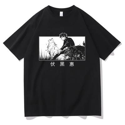 Tričko Jujutsu Kaisen Anime Graphic Unisex ležérne Fushiguro Megumi Módne oblečenie top Tričko Camiseta Unsex krátke rukávy