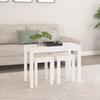 VidaXL Tables gigognes 3 pcs Blanc Bois de pin massif 824979