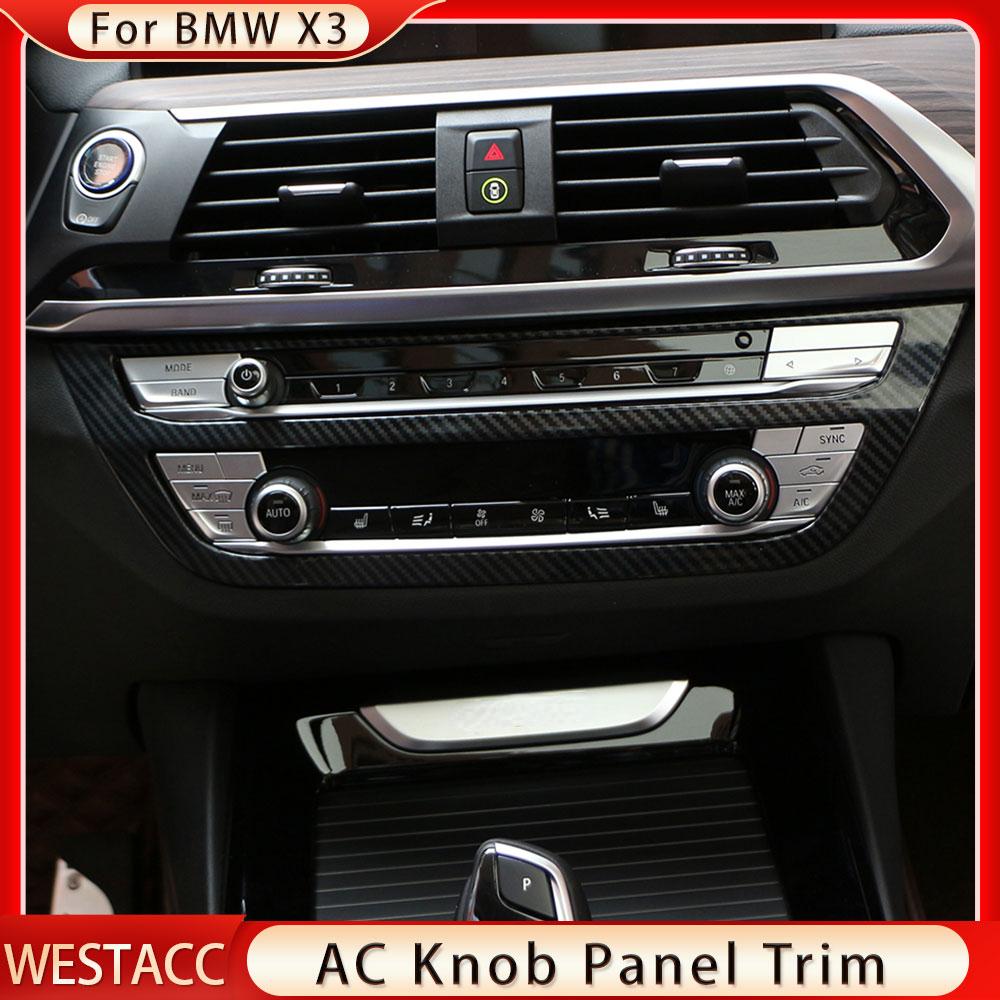 Auto Zentrale Steuerung Klimaanlage AC Taste Panel Abdeckung Trim für BMW X3 G01 2018 - X4 G02 2018 - 