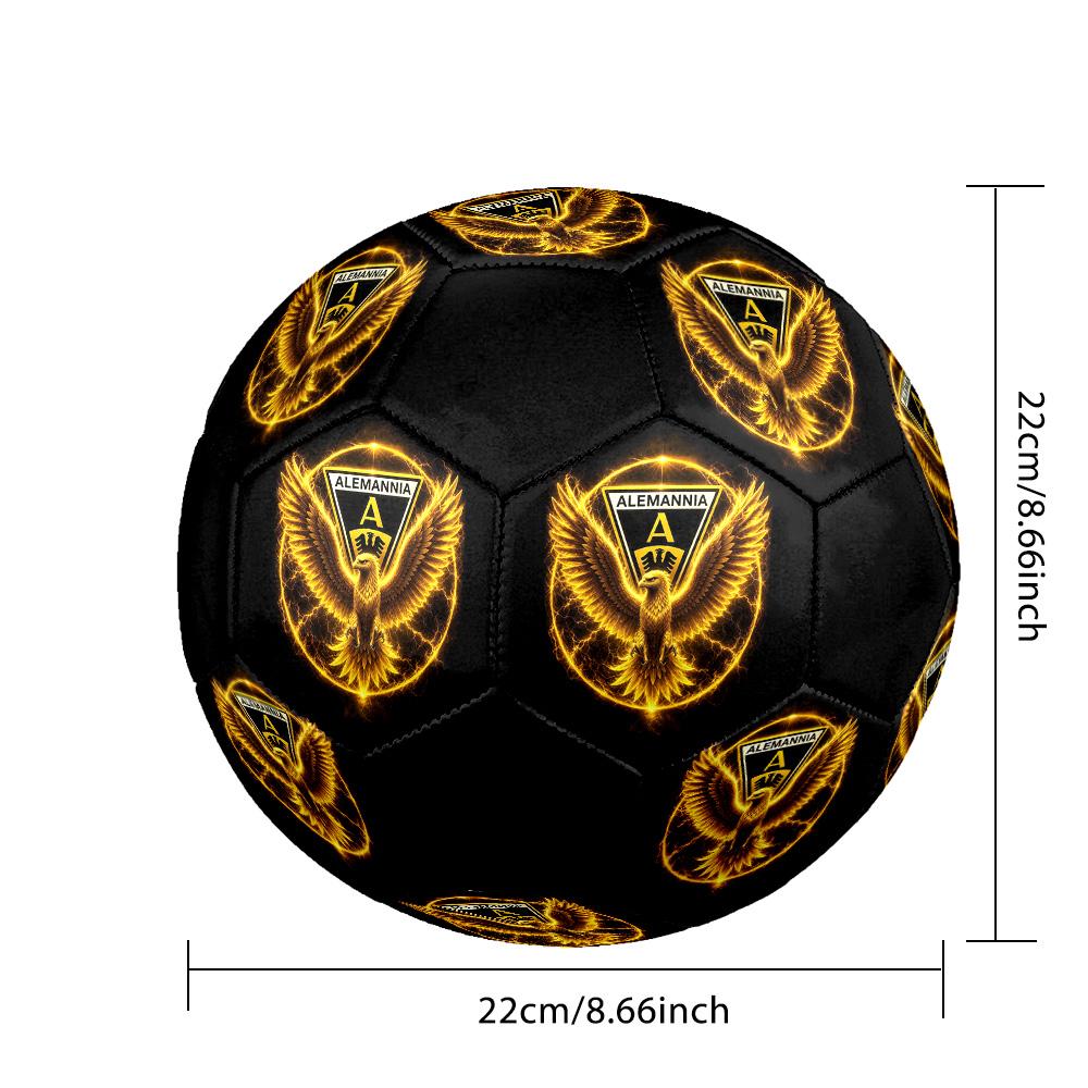 Alemannia Aachen Soccer Ball Colorful All Ages Machine Stitched PVC Competition Ready Durable High-Bounce.SIZE5