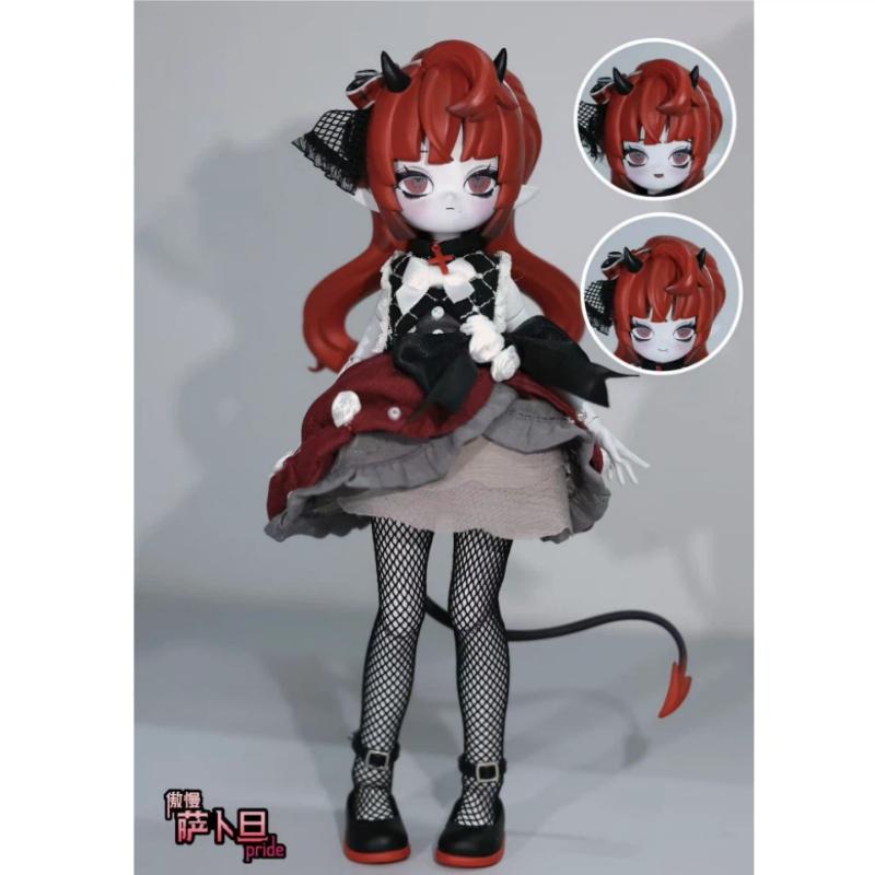Latest Genuine Town Devil'S Horn Series 1/8 Scale Bjd Articulated Doll  Cute Collectible Toys Ornament Peripheral Gifts