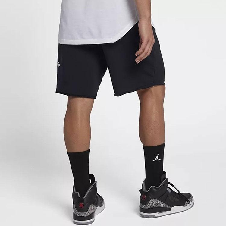 Jordan Jumpman Logo Print Knit Shorts Men Bottoms Black DD2324-010