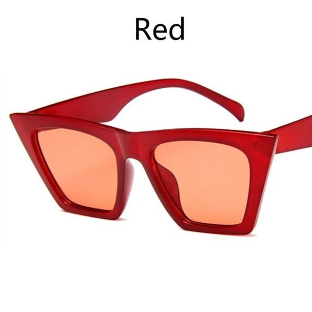Damskie nowe okulary przeciwsłoneczne kocie oczy unisex Retro kwadratowa ramka ponadgabarytowe okulary okulary UV400 odcienie okulary podróżna ochrona oczu