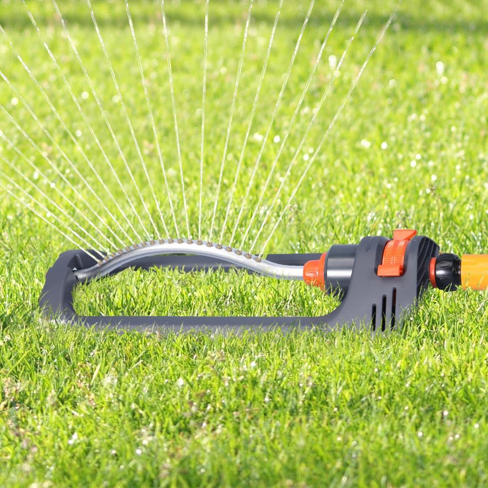 Automatic Oscillating Lawn Sprinkler 19 Hole 4 Modes Watering Device for Home Garden Agricultural Irrigation