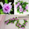 230cm Konstgjord blomma Rose Vine Hängande Garland Party Hem Bröllop Väggdekor
