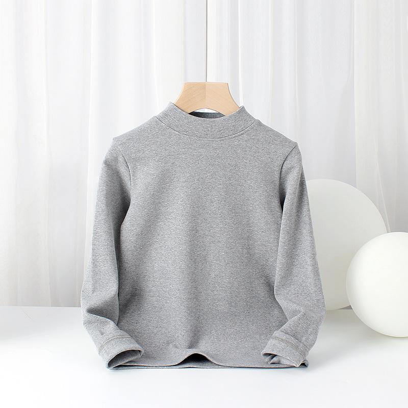 Kids' Warm Long Sleeve Korean-Style Cotton Sports Top
