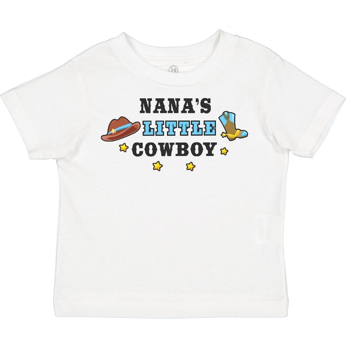 Inktastic Nanas Little Cowboy With Cowboy Hat And Boots Toddler kids boys T-Shirt Children 130