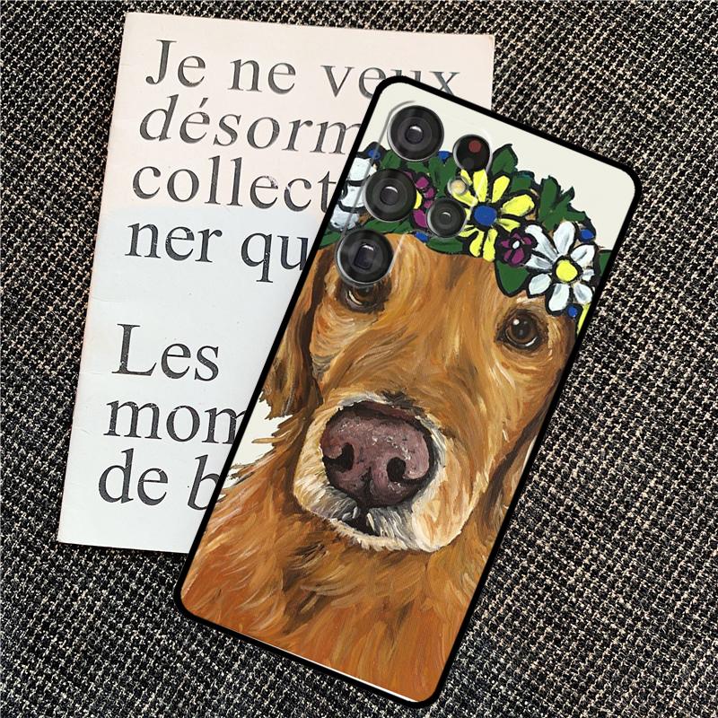Golden Retriever Dog Case For Samsung Galaxy S25 Ultra S20 S21 S22 S23 S24 Ultra S9 S10 Plus S24 FE Back Cover