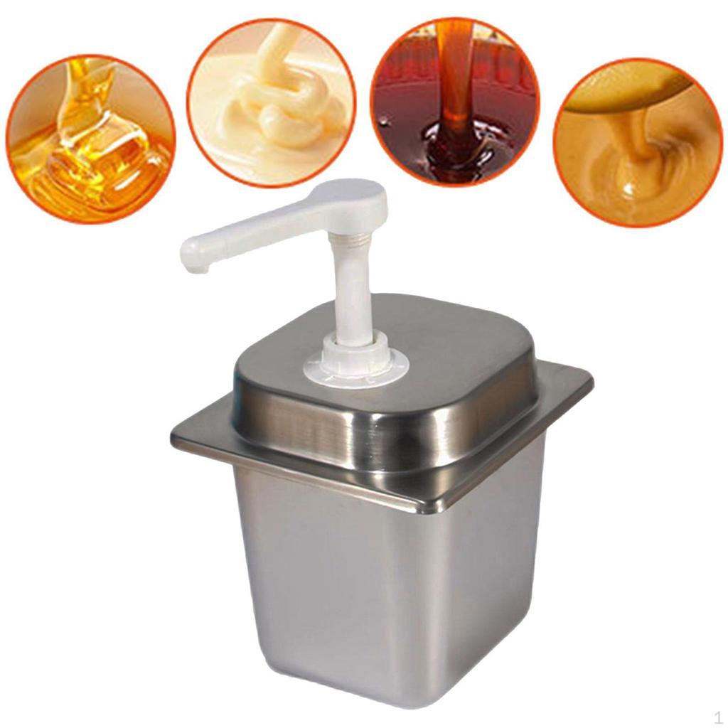 2.3L Pump Bottle for Sauces And Condiments, Hand-Operated Dispenser Kitchen Bar