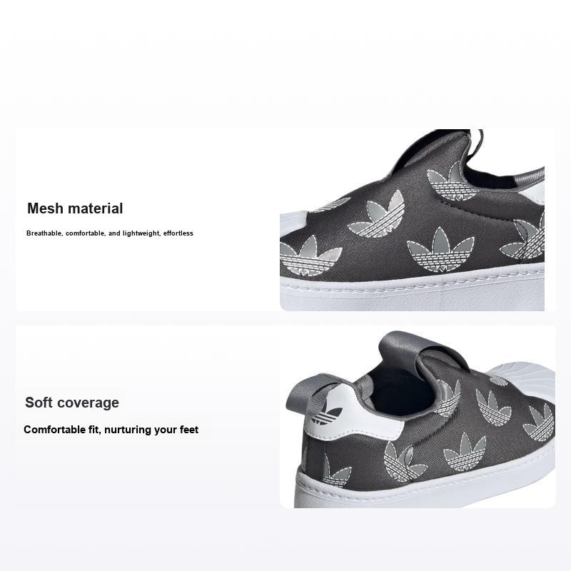 adidas Originals Superstar 360 Strapazierfähige Low-Top Kinder Skateschuhe Kinder Sneaker Schwarz Weiß IF3586