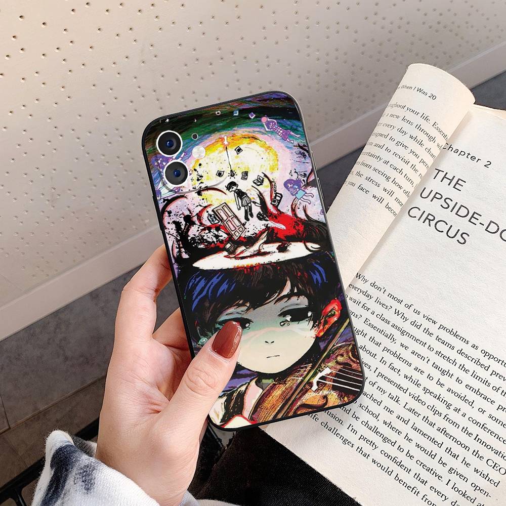 Game Anime Style Omori Phone Case For IPhone 17 Air 16 15 14 13 Pro Max 11 12 Black Silicone Cover