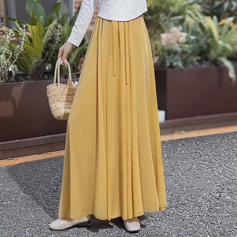 Women s High-Waist A-Line Maxi Skirt M