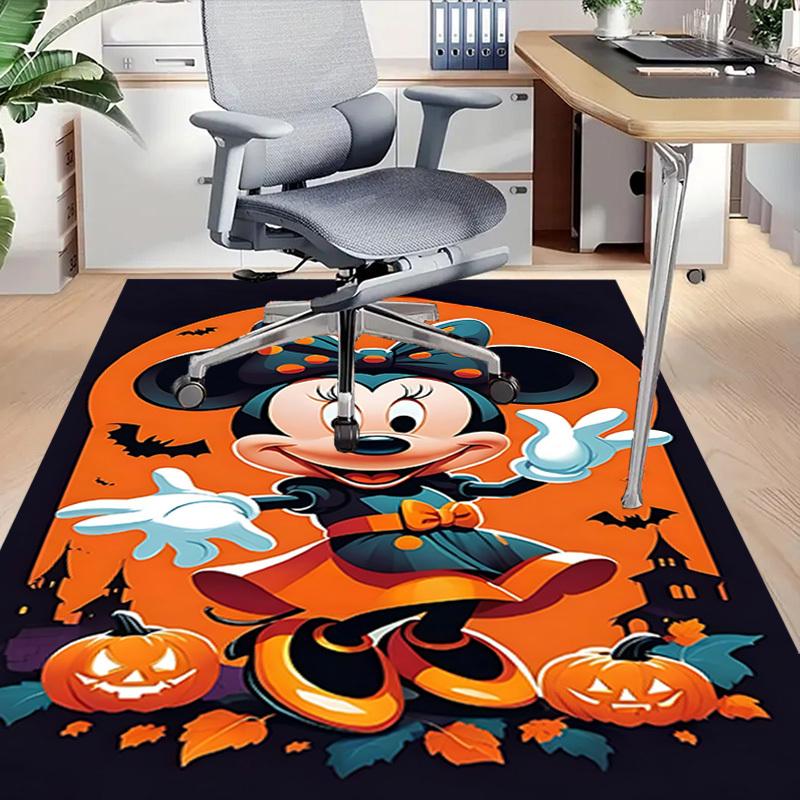 1pc Halloween Minnie Mouse Carpet Anti Slip Polyester Floor Mat for office.Bedroom
