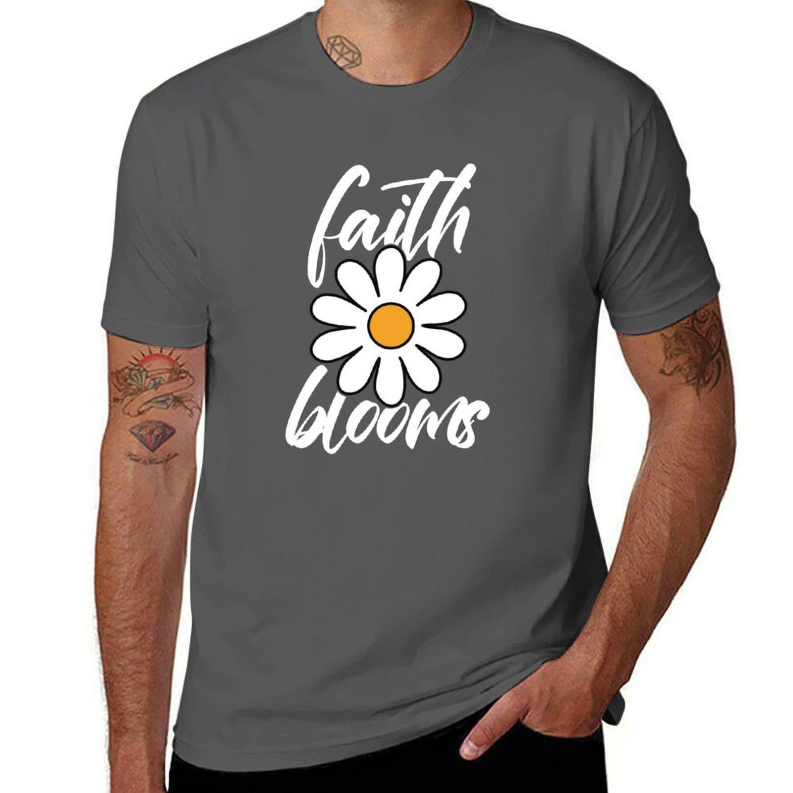 

Faith Blooms Christian woman christian girl TShirt Work Casual Loose Fit TShirt 4XL