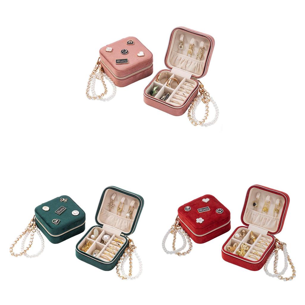 Elegant Jewelry Box With Velvet Material For Travel And Gift Giving
