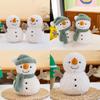 Snowman Plush Doll Hat Scarf Cartoon Bedroom Decoration Christmas Gifts Ornament