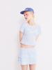 ASIF CALIE Lovely Eyelet Bra T-Shirt Set Blue