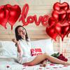 407pcs large red Love Letter balloon set 18 inch heart-shaped balloon rose petals Valentine's Day party anniversary decoration