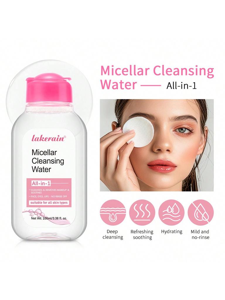 1pc Micellar Makeup Remover 100ml Makeup Remover Water Temperature And Non Stimulating Deep Cleaning