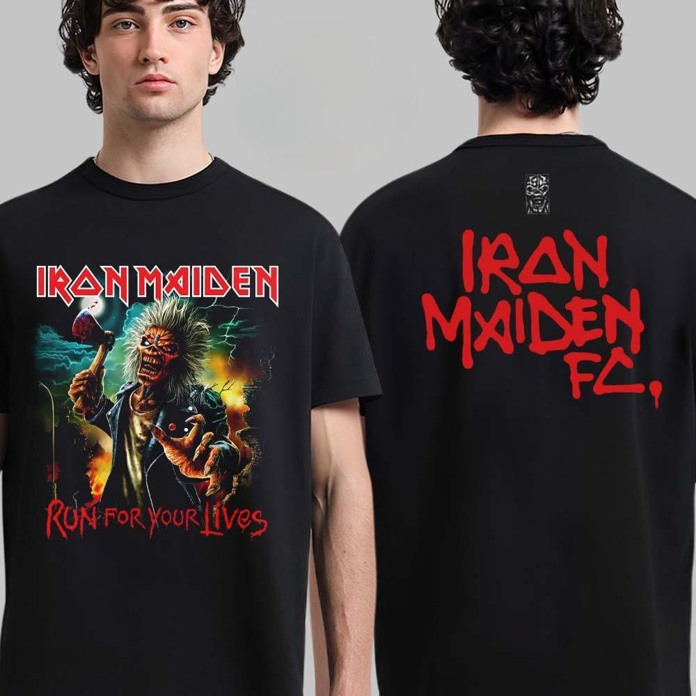 Iro Maiden Run for Your Lives World Tour 2026 Italy Event Tee Eddie In Padova Italy At Stadio Euganeo On July 13 2026 Two Sided