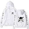 Anime Roronoa Zoro Hoodie, One Piece Pirate Skull Logo Graphic Print Pullover Sweatshirt Long Sleeve Streetwear for Men Women