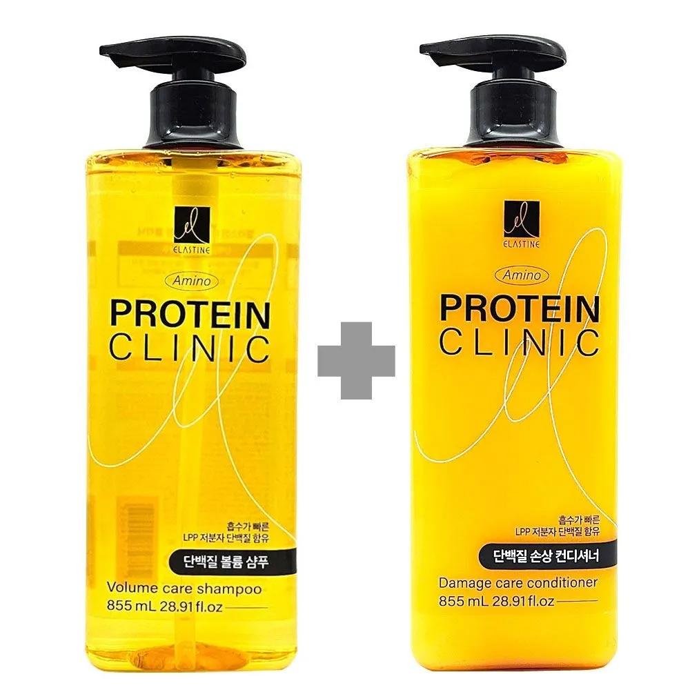 

ELASTINE Amino Protein Clinic (Volume) Shampoo + Conditioner Rinse / 855ml Highly Nutritious