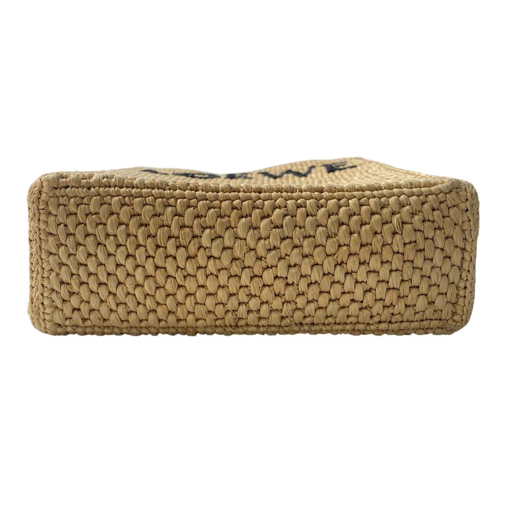 Used LOEWEShoulder Bag Brown leather/Raffia Women