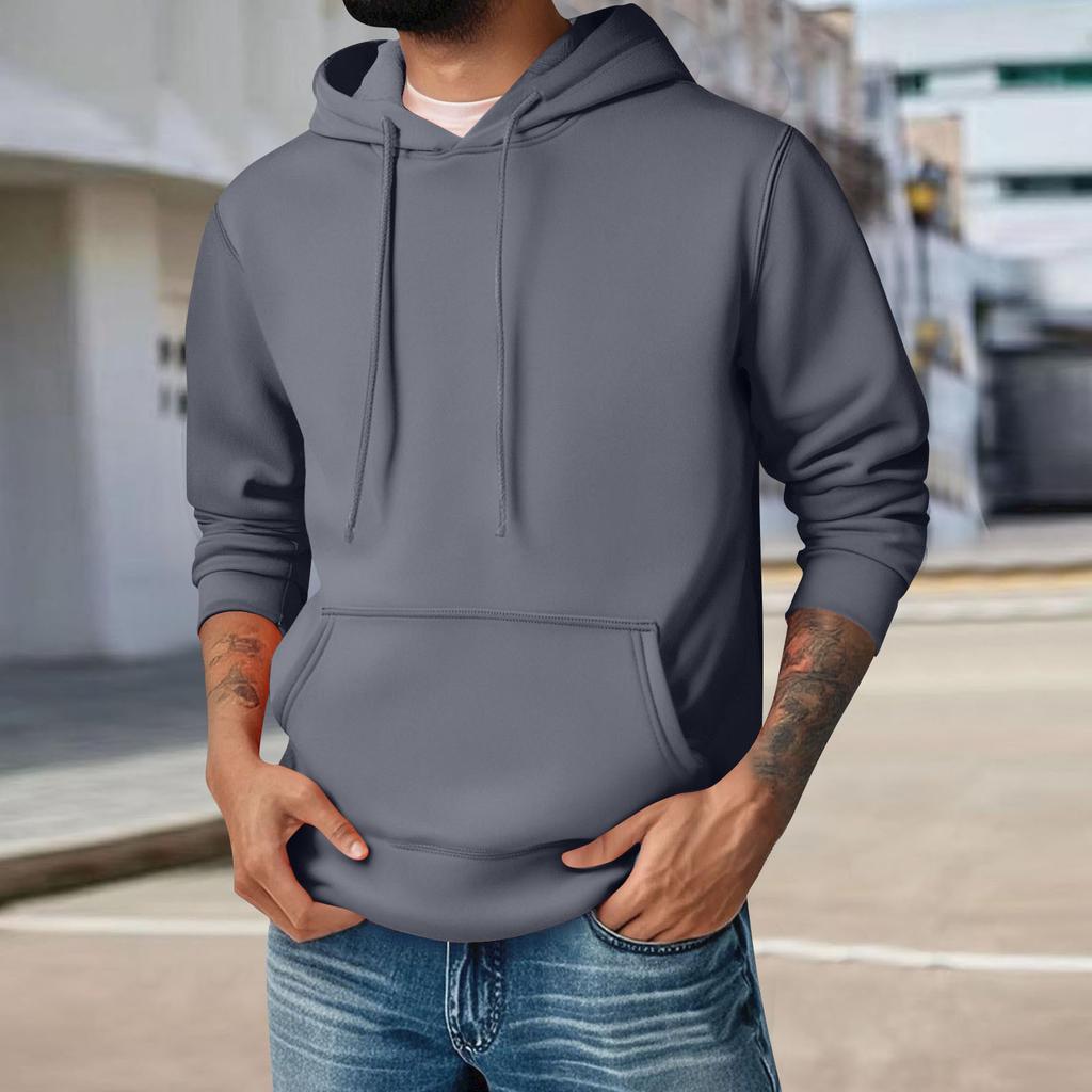 Hoodies For Men Long Sleeve Hooded Sweatshirts With Pockets Casual Fall Winter Fleece Pullover Tops