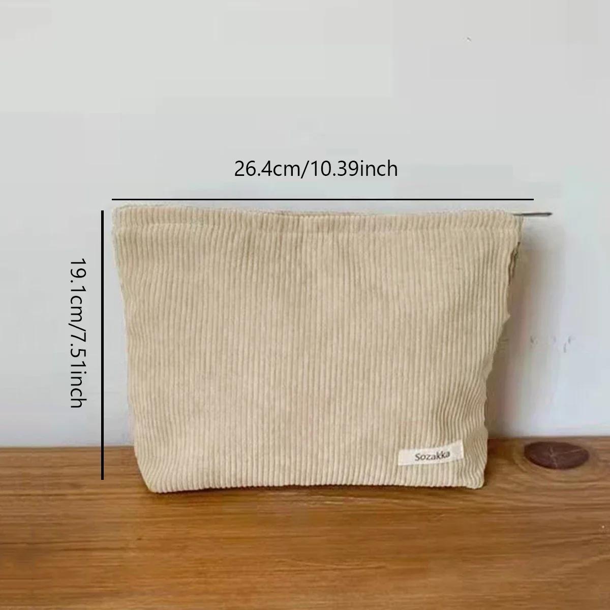 

1pc-Fashion Women Sweet Cosmetic Bags Makeup Large Purse Bag Zipper Pouch Daily Corduro Outdoor Activities Travel Organiser абрикосовый