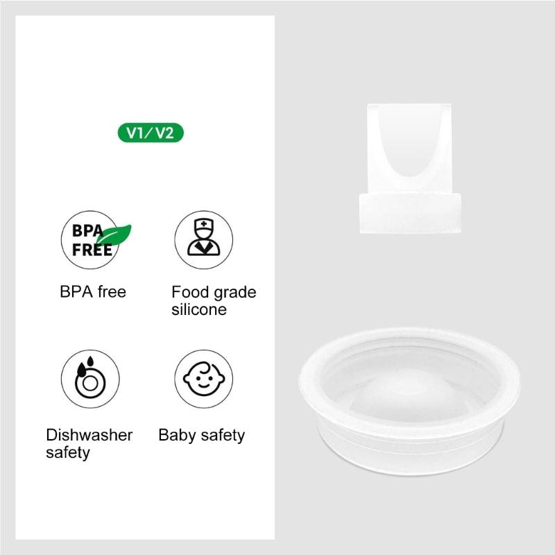 Efficient Milk Expression Replacement set Secure Seal Breast Pump Part Duckbill Valves & Diaphragm set for V1/V2 Pumps
