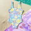 Girls One Piece Swimsuit Summer Kids Fruit Print Swimwear Toddler Bathing Suit Children Casual Beachwear for Swimming Pool