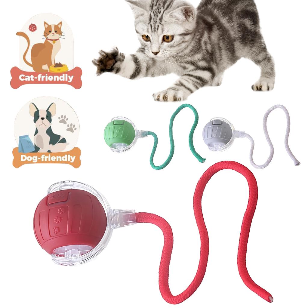 Interactive Cat Toy Ball Rechargeable Cat Enrichment Toys Fun Exercise Toys for Small/Medium/Large Cats To Keep Them Busy