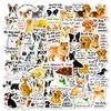 56 Cute Puppy Text Quotes Text-On-Video All English Non-Repeating Cute Pet Dog Stickers