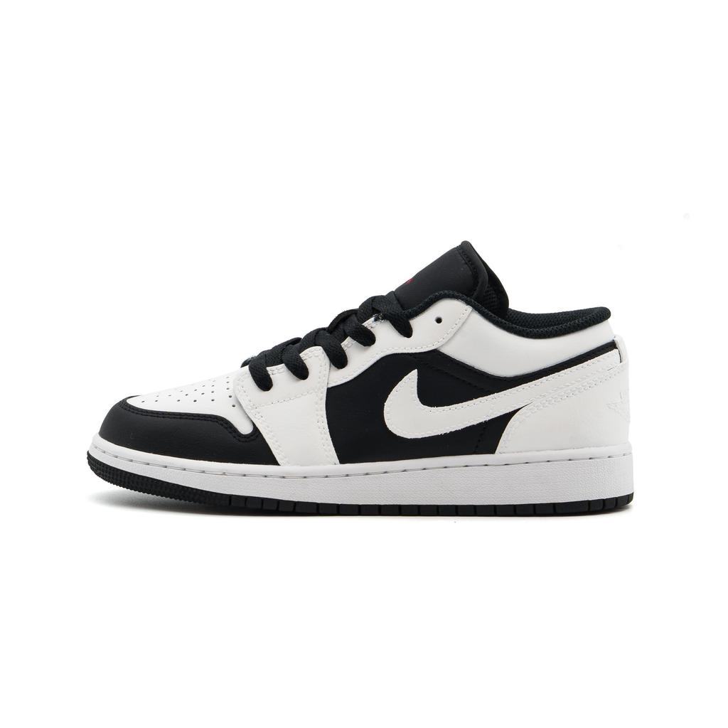 Jordan Air Jordan 1 Abrasion Resistant Low Top Vintage Basketball Shoes Unisex Black White 553558-067(team1098SBOX)